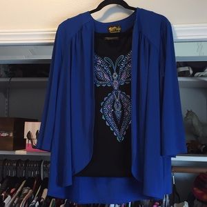 2 pc top and cardigan